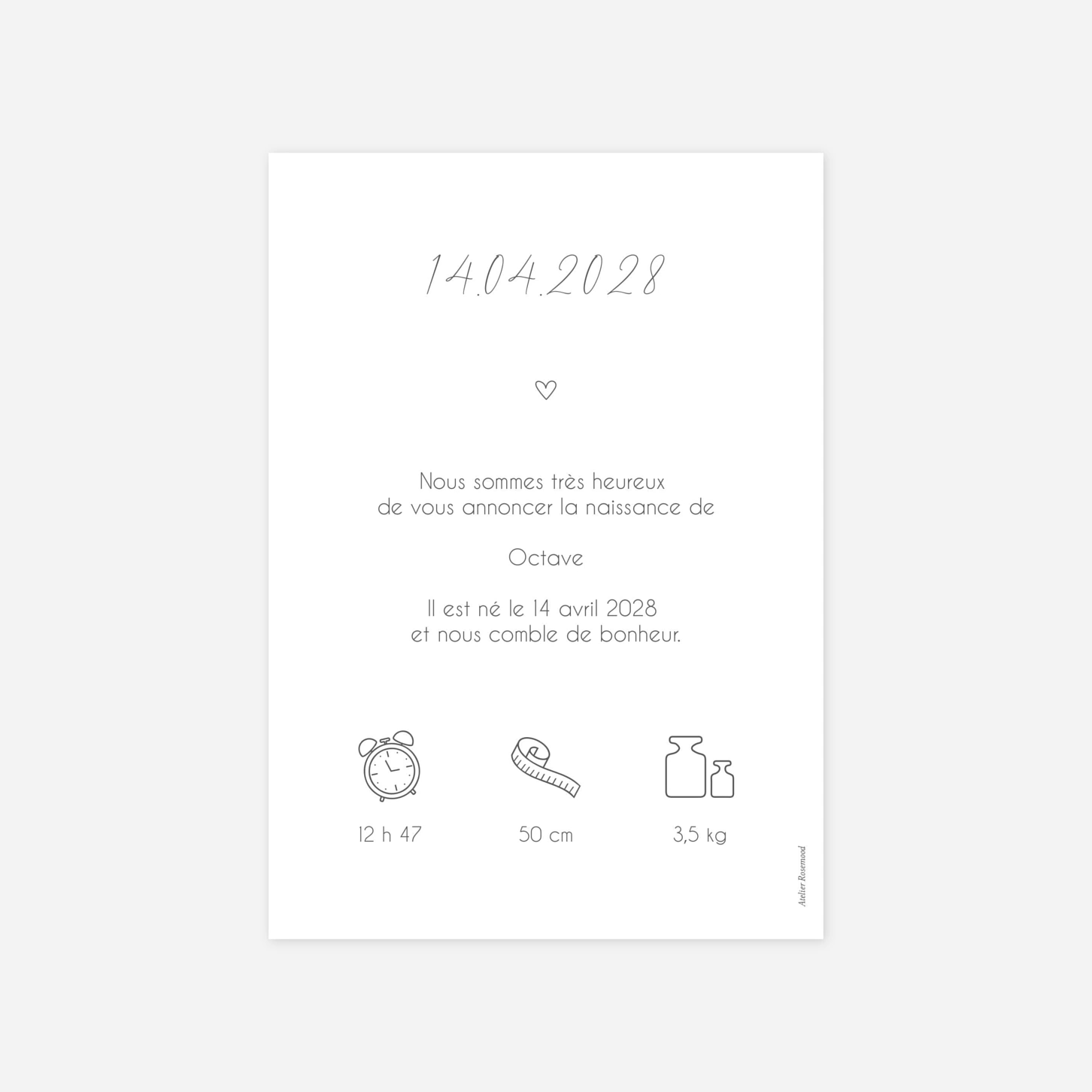 Faire-part naissance Mon Petit Bijou