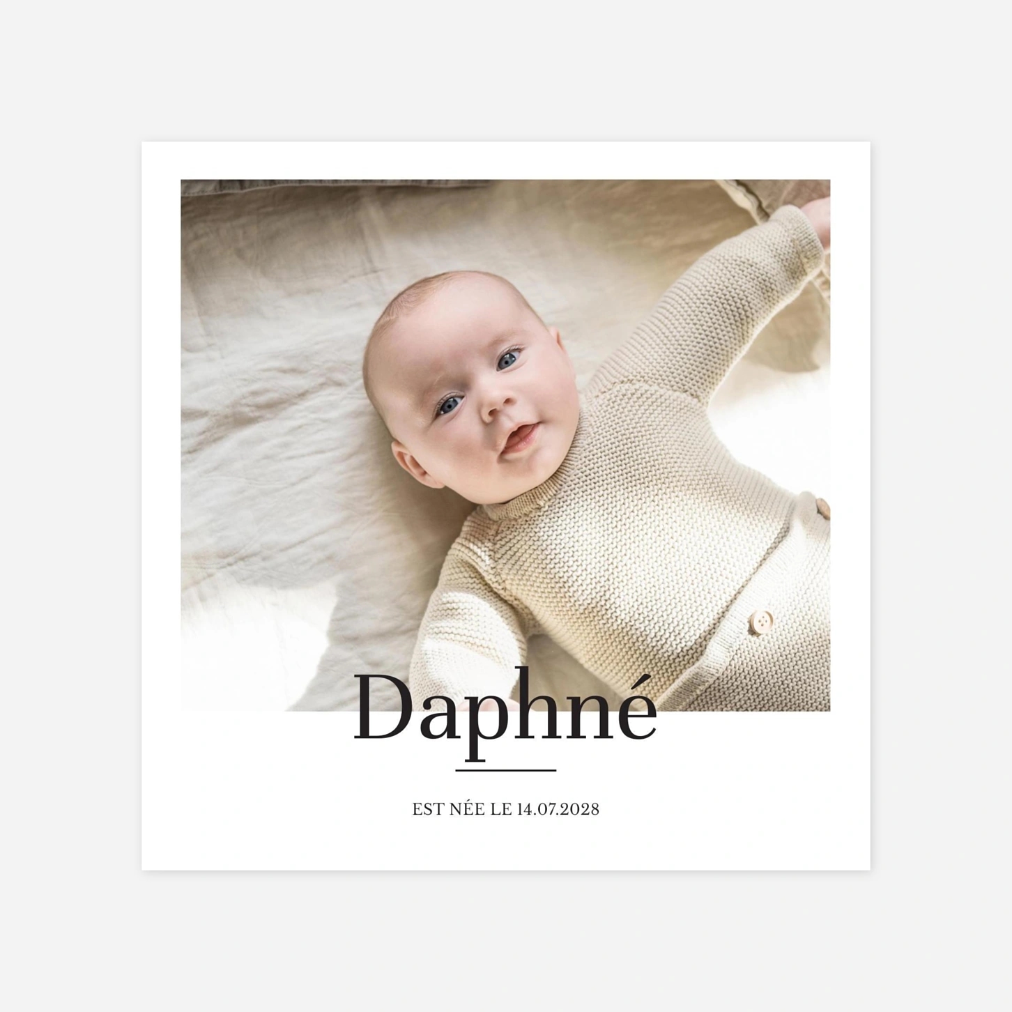 Faire-part naissance Moderne chic