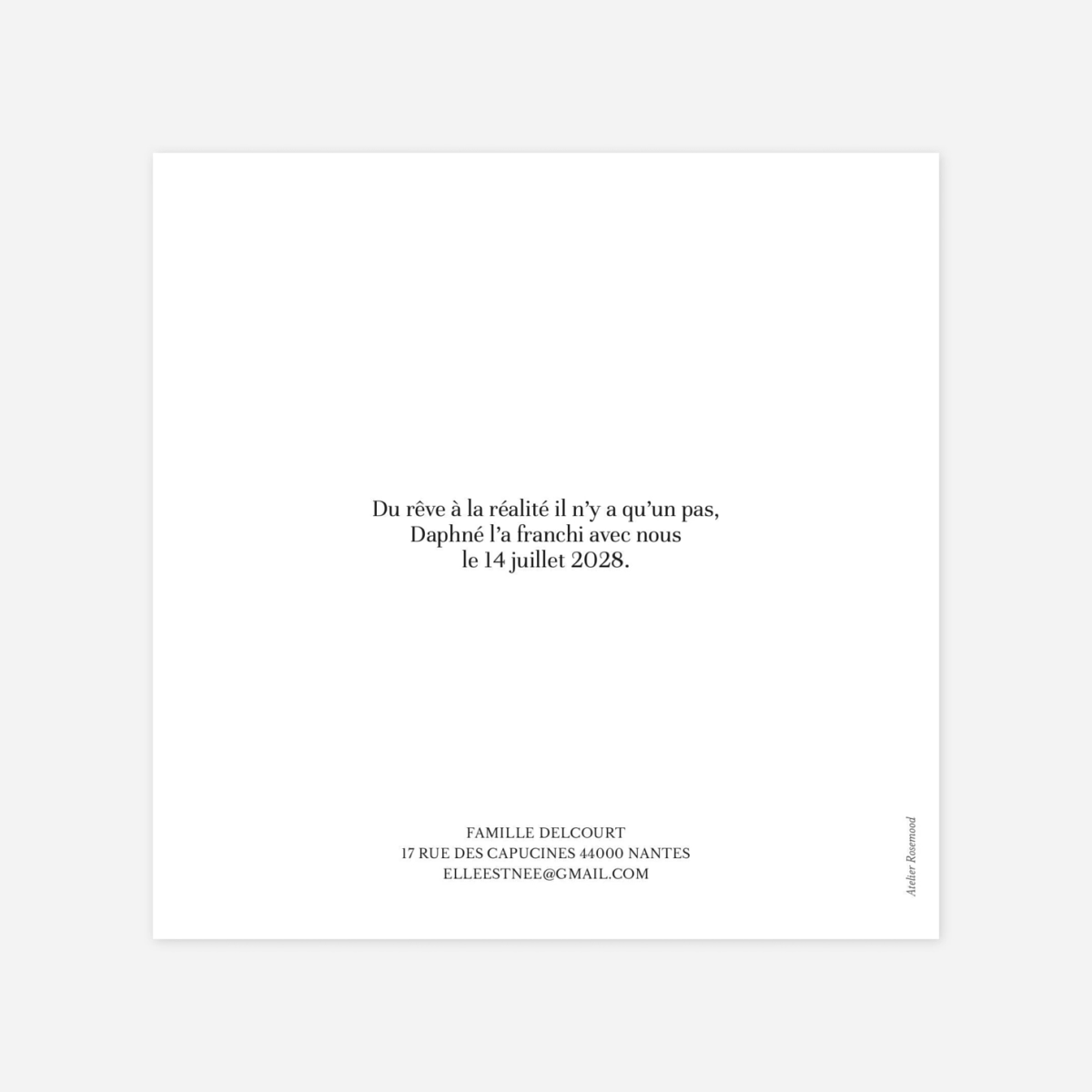 Faire-part naissance Moderne chic