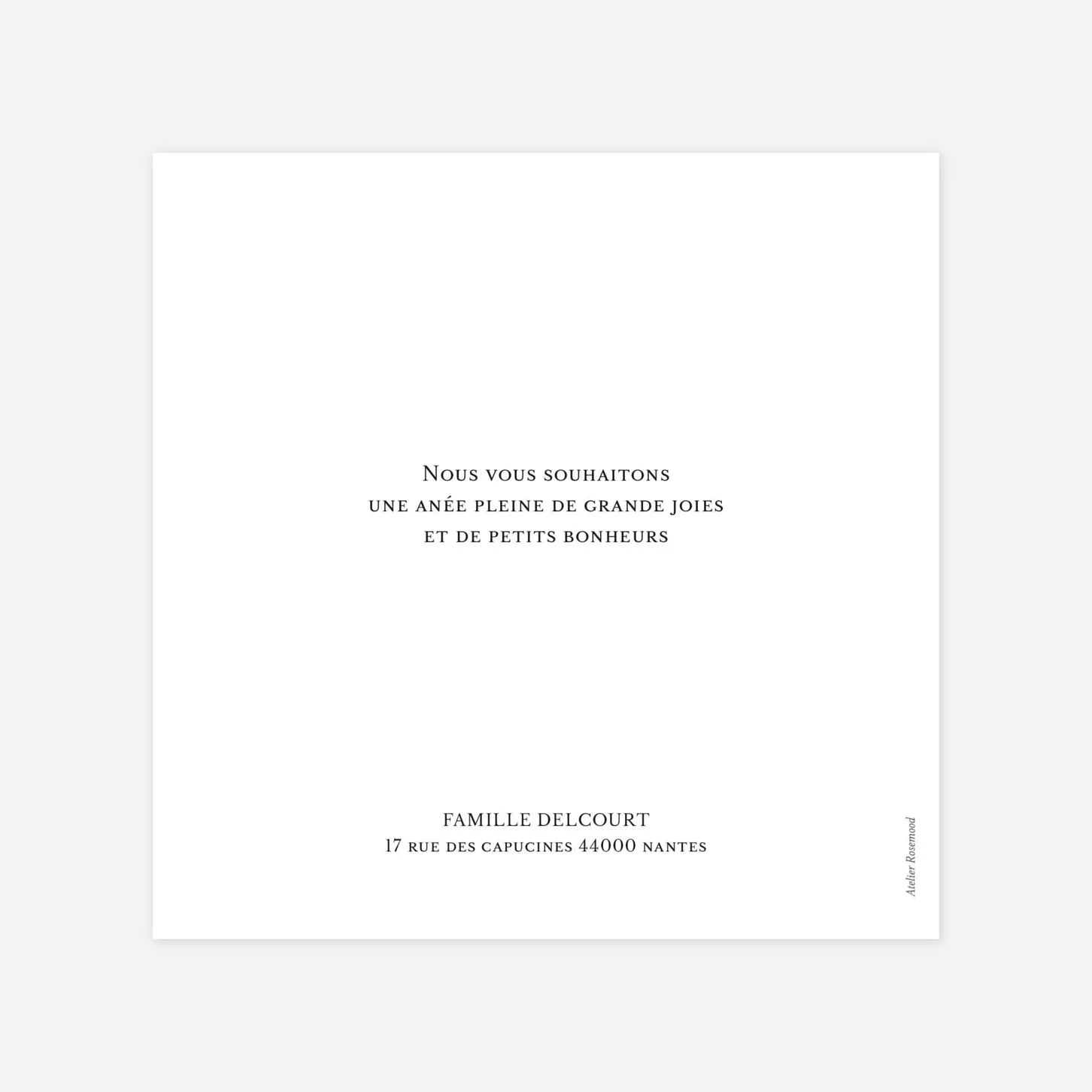 Carte de voeux Moderne chic