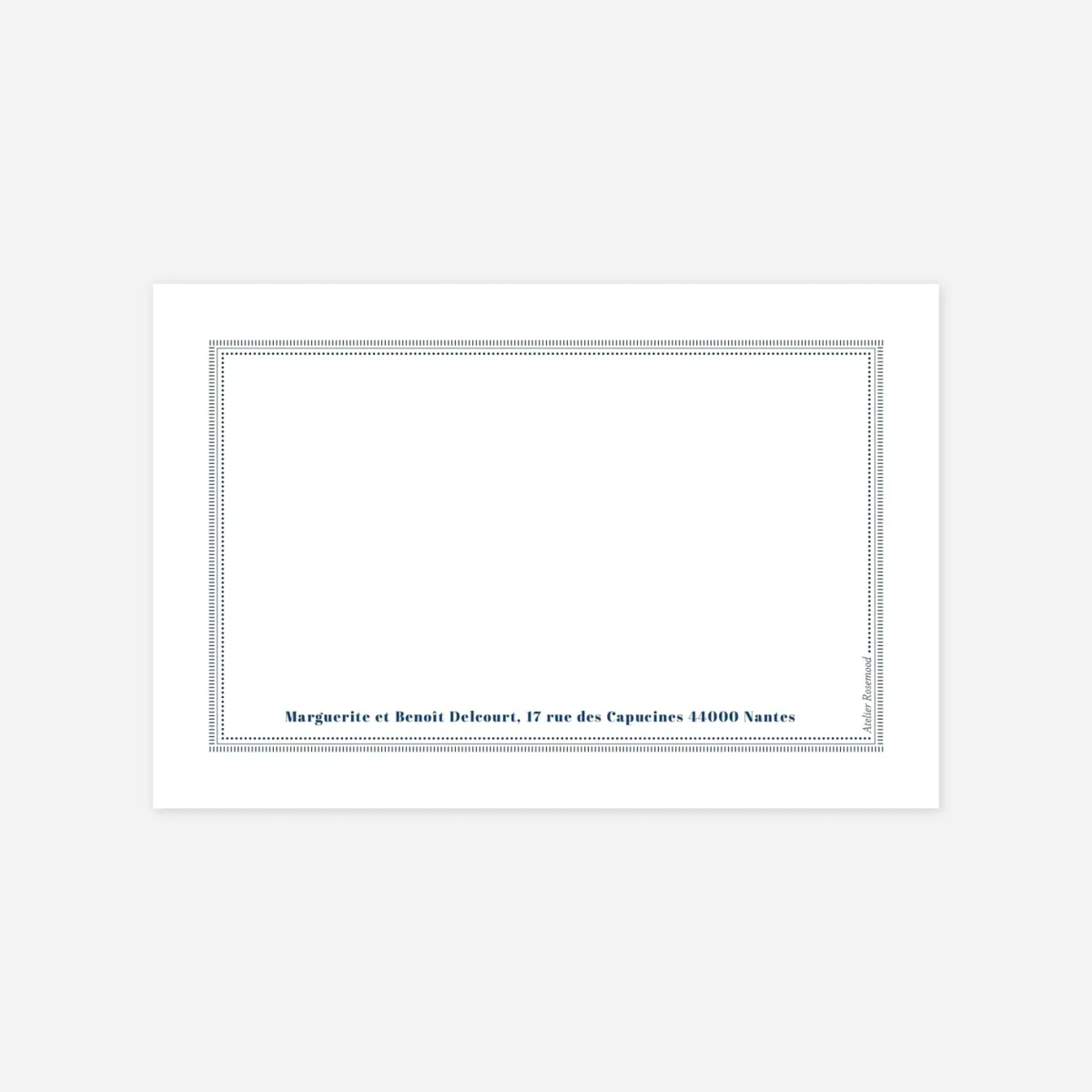 Carte de correspondance Monogramme