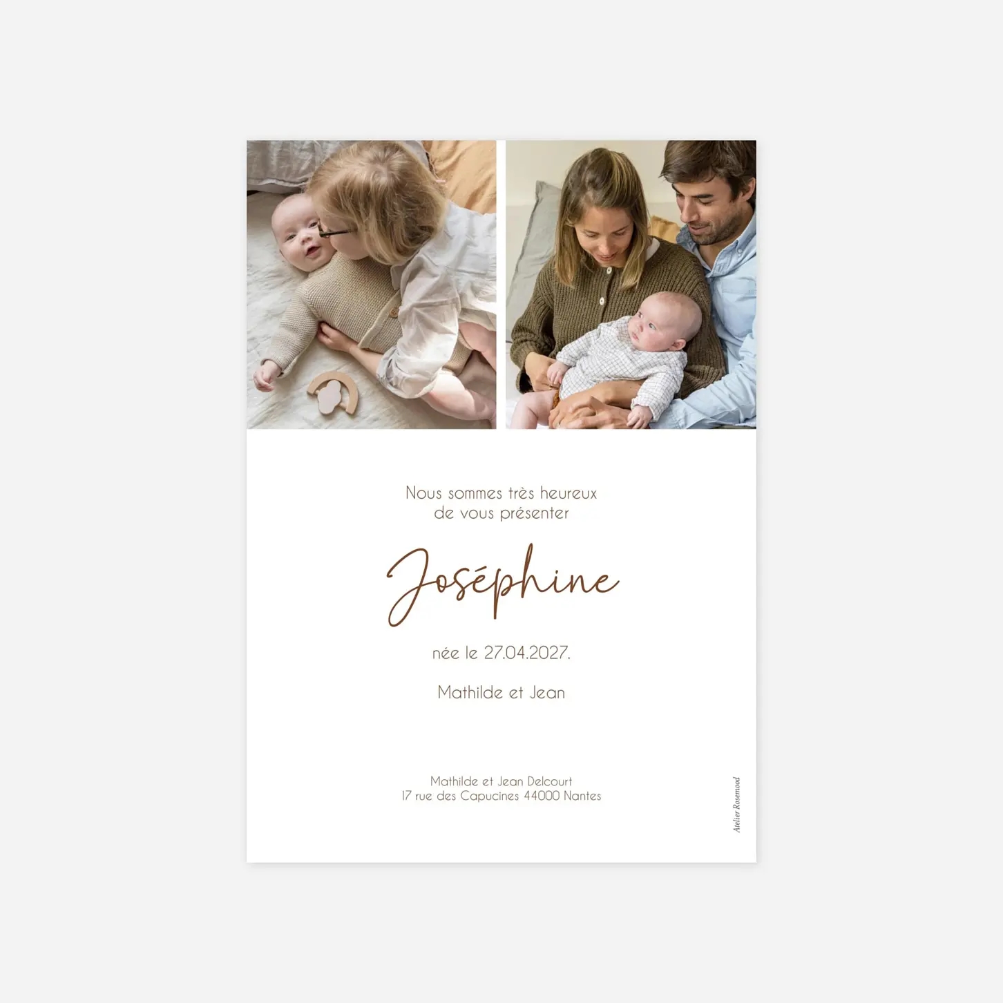 Faire-part naissance Moment précieux