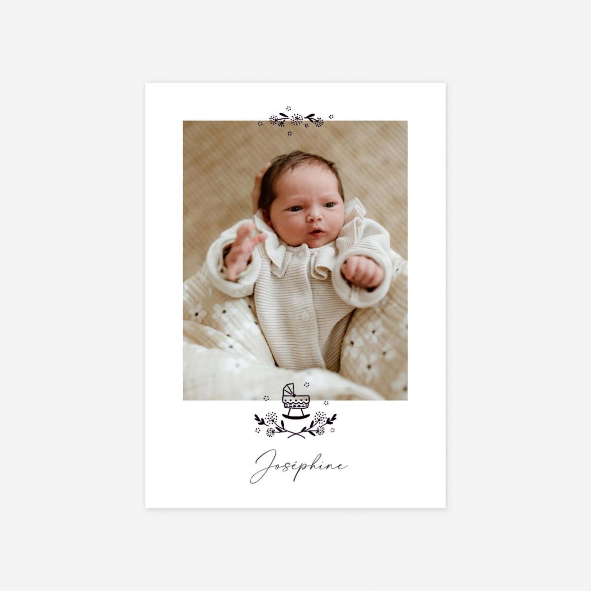 Faire-part naissance Mon petit berceau I