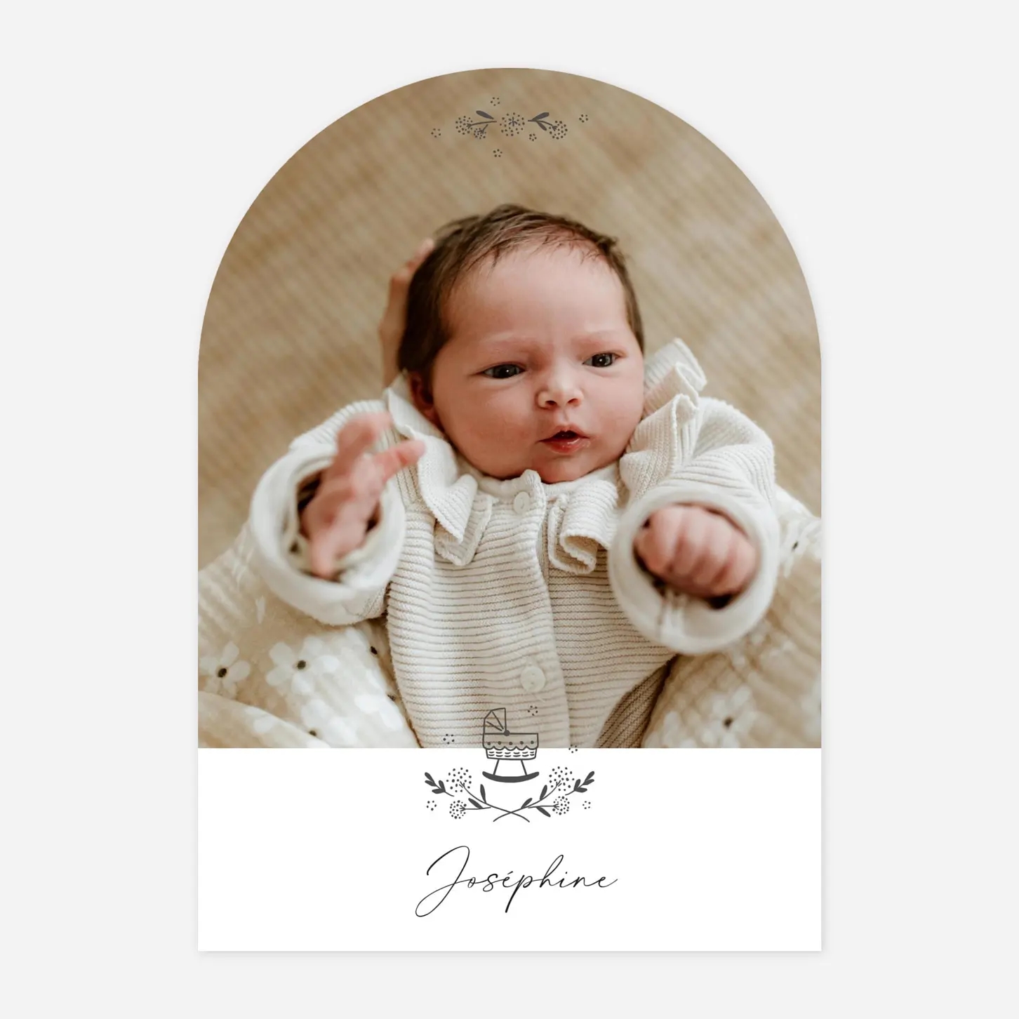 Faire-part naissance Mon petit berceau I