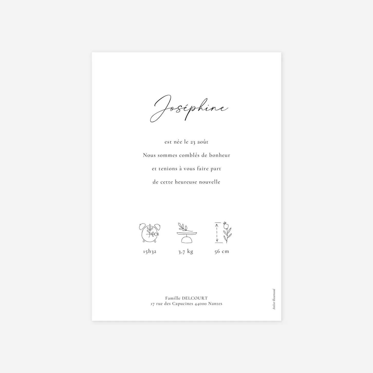 Faire-part naissance Mon petit berceau I