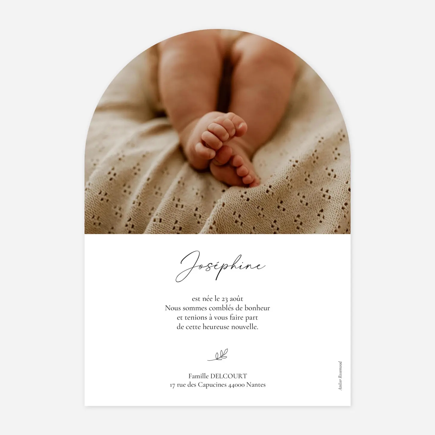 Faire-part naissance Mon petit berceau I