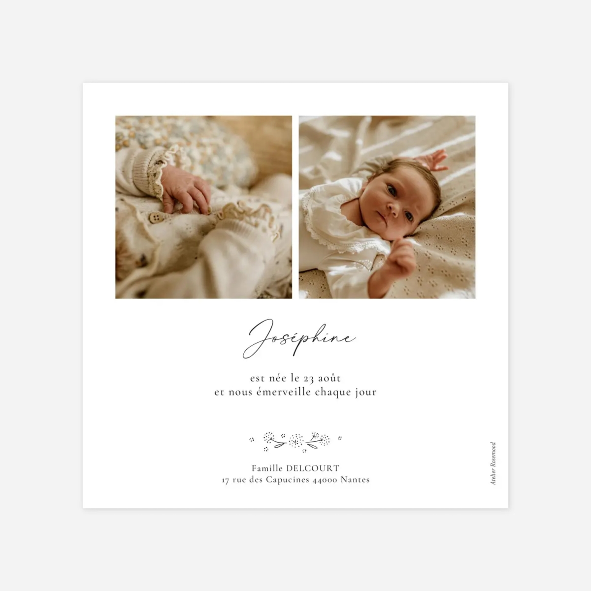 Faire-part naissance Mon petit berceau II