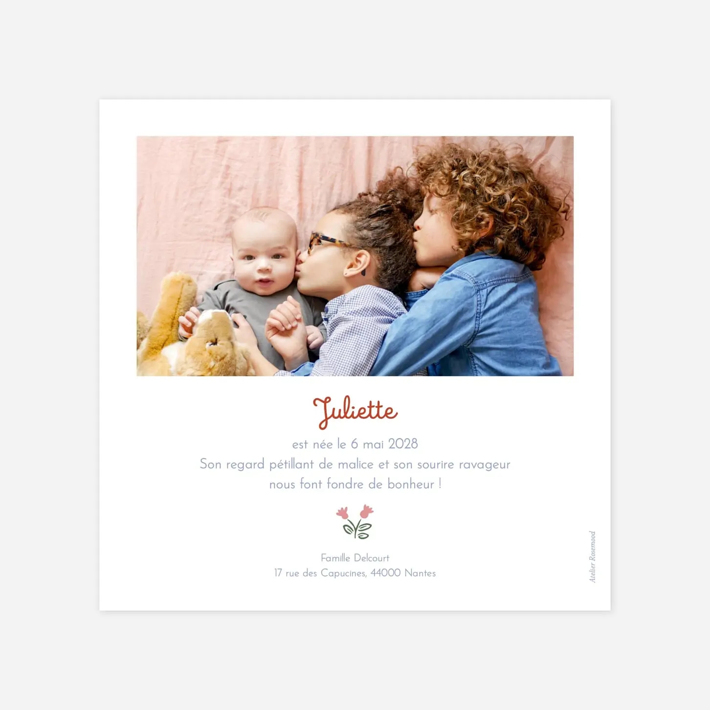 Faire-part naissance Mon premier liberty