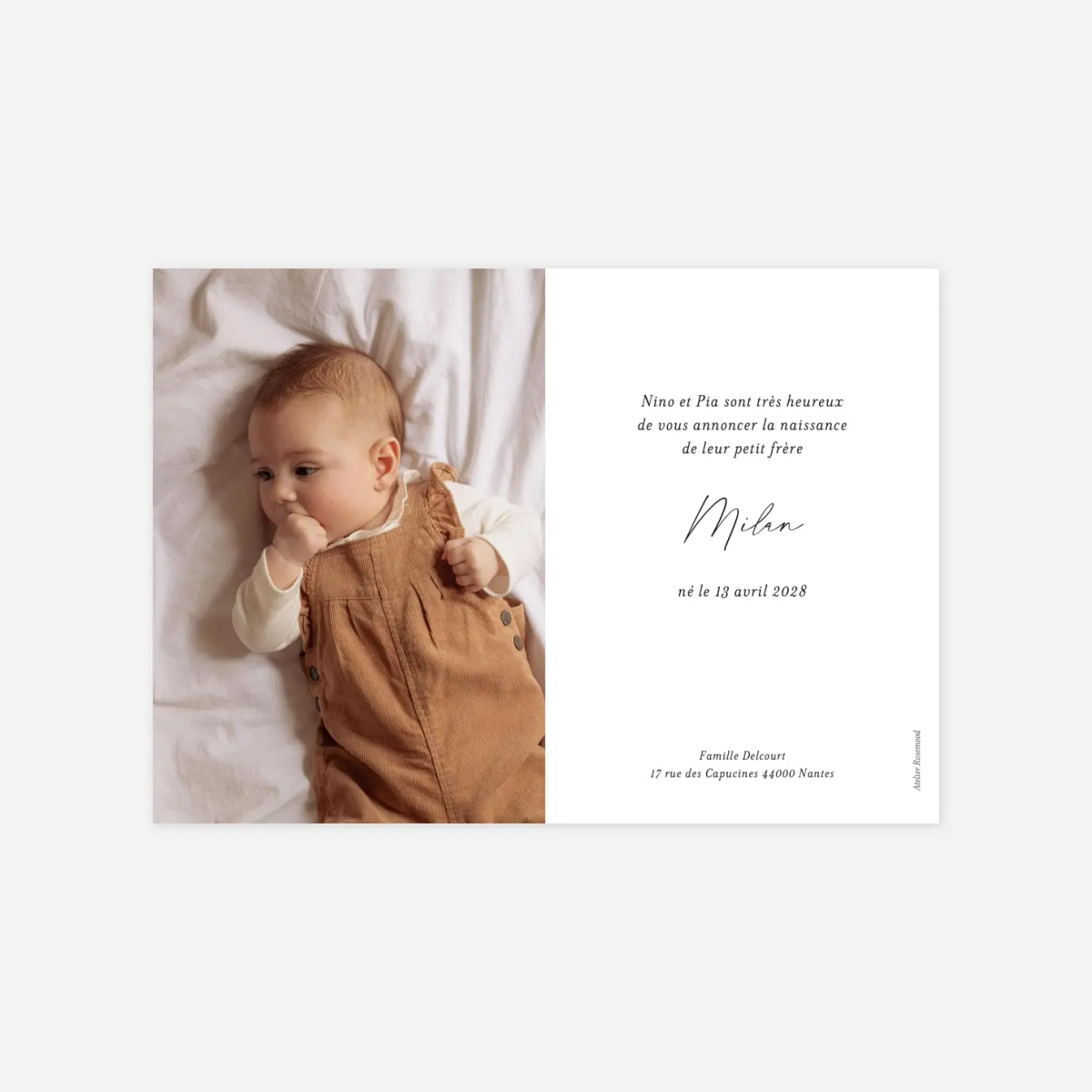 Faire-part naissance Mon petit renard