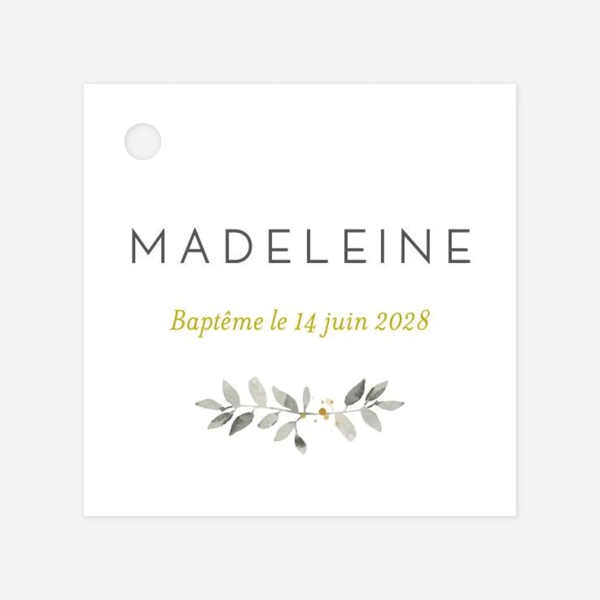 Etiquette perforée baptême Mon petit trousseau