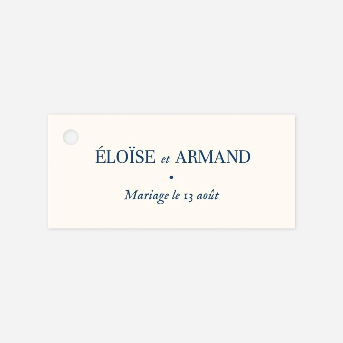 Etiquette perforée mariage Nature chic