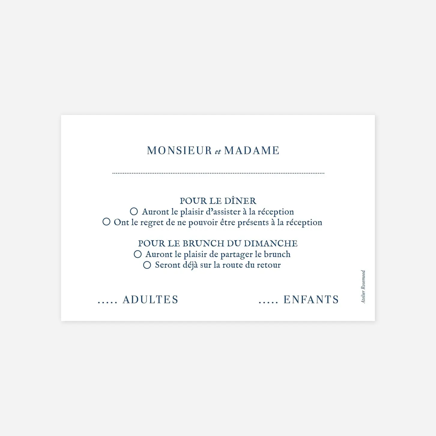 Carton réponse Nature chic