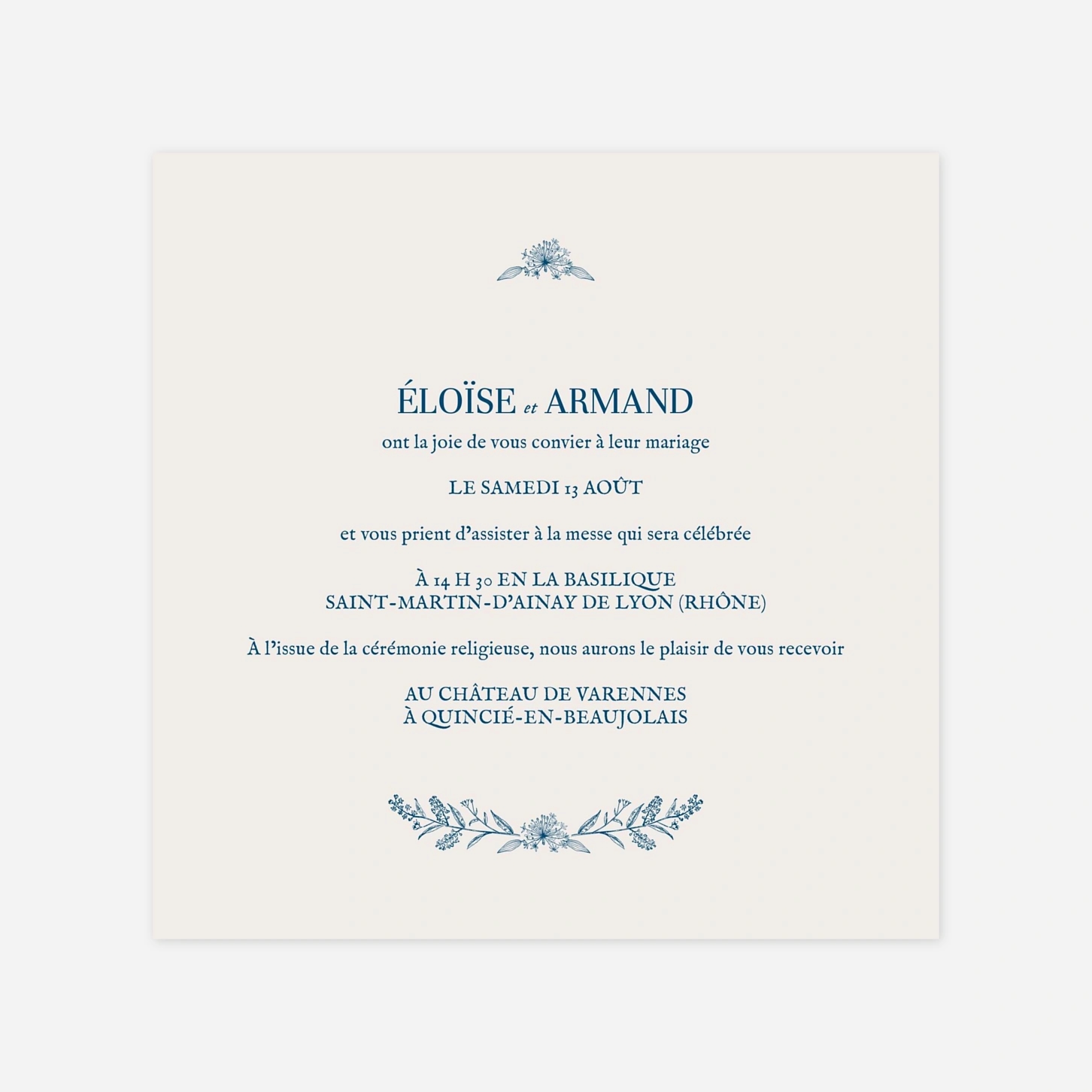 Faire-part mariage Nature chic