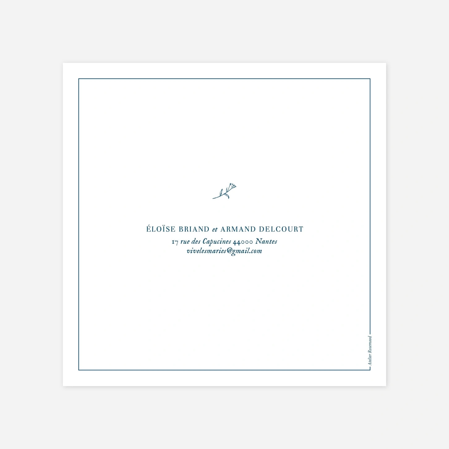 Faire-part mariage Nature chic