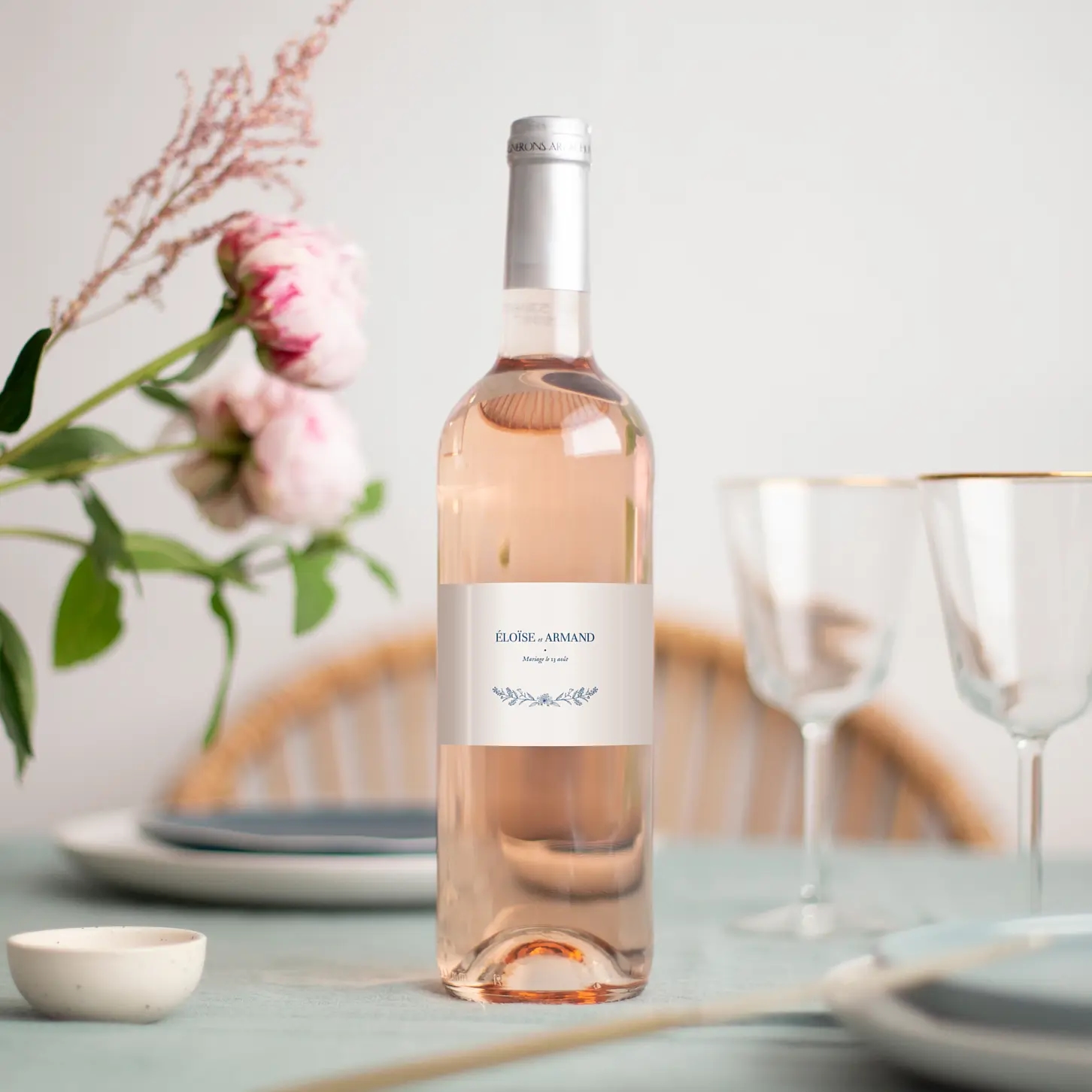 Étiquette bouteille Nature chic