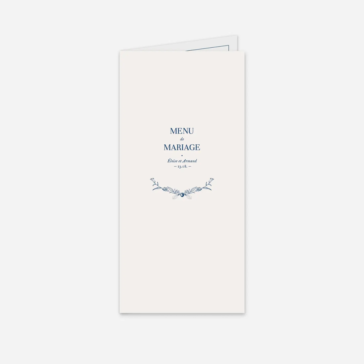 Menu mariage Nature chic