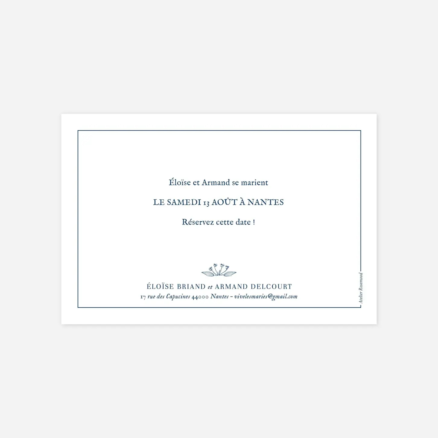 Save the date Nature chic