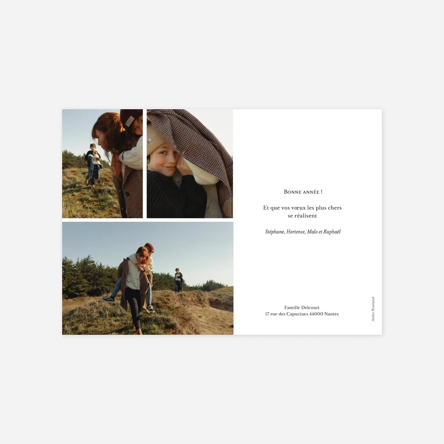 Carte de voeux Nouvelle année dorée