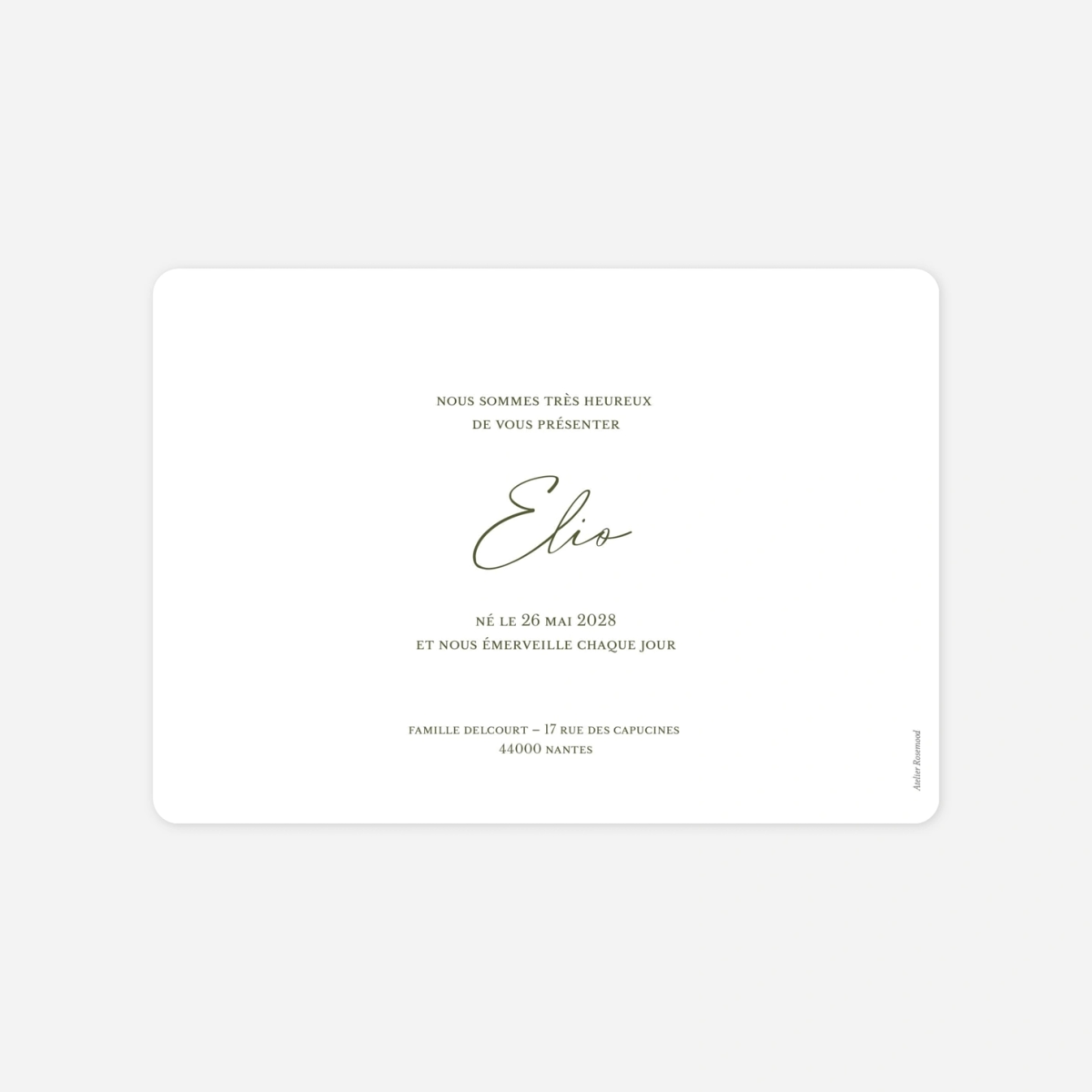 Faire-part naissance Naissance