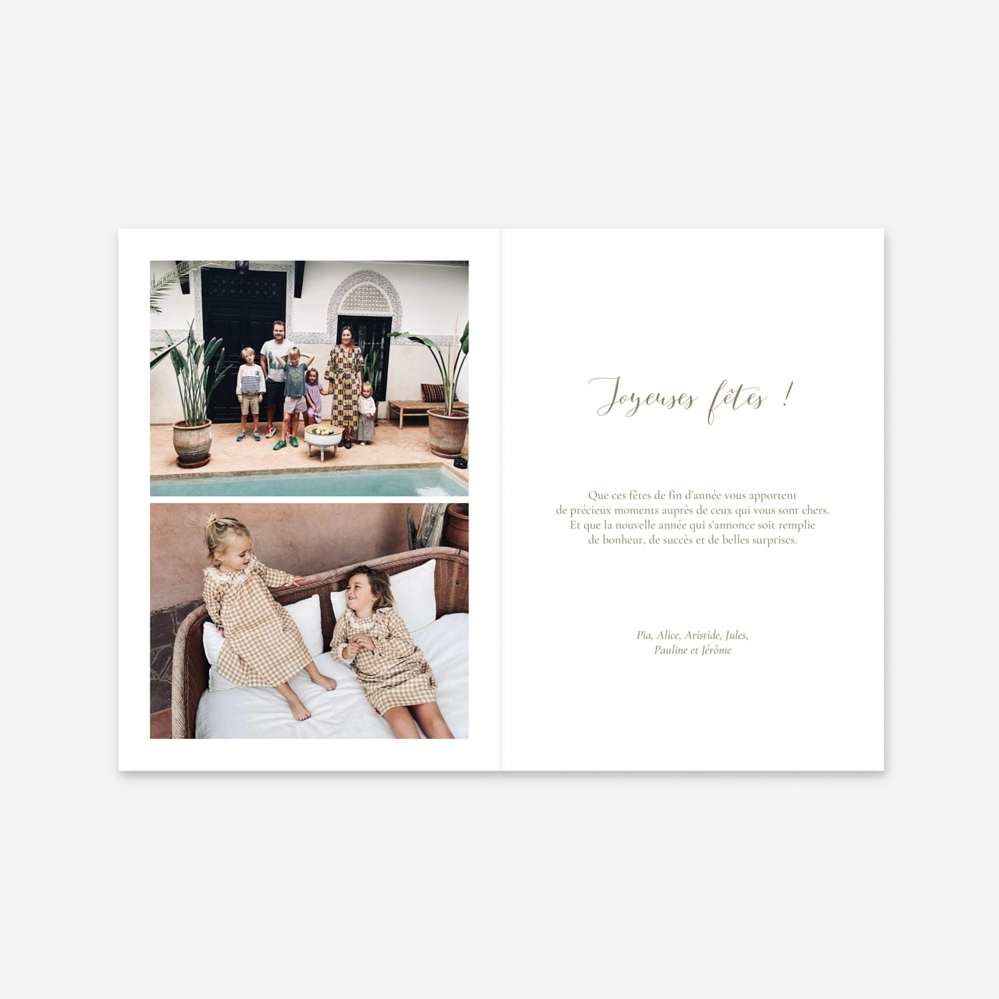 Carte de voeux Le Noël des animaux