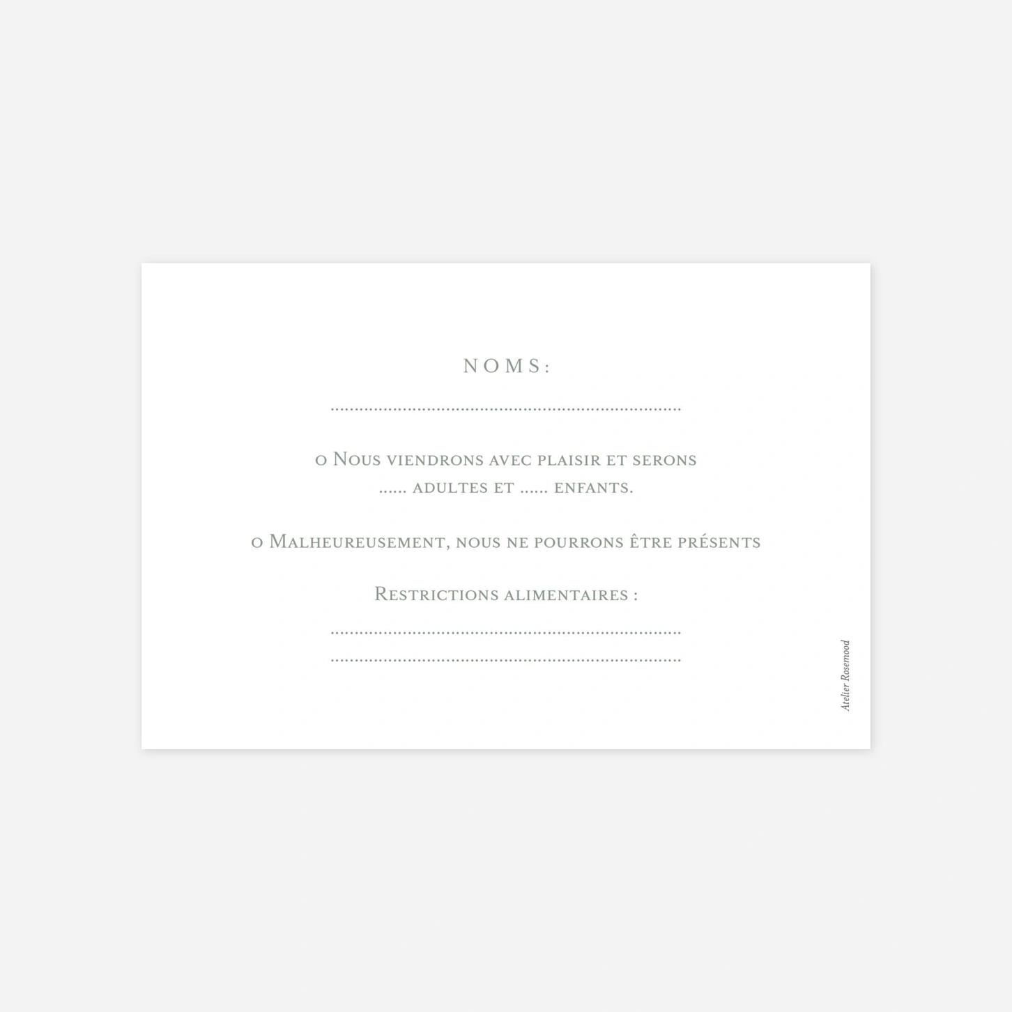 Carton réponse Notre lien