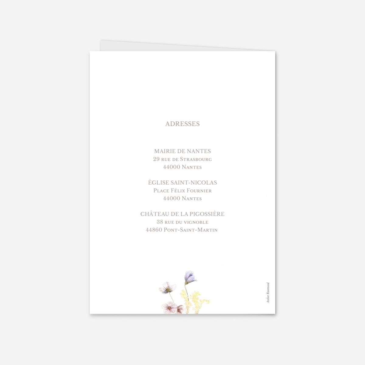 Faire-part mariage Noces fleuries