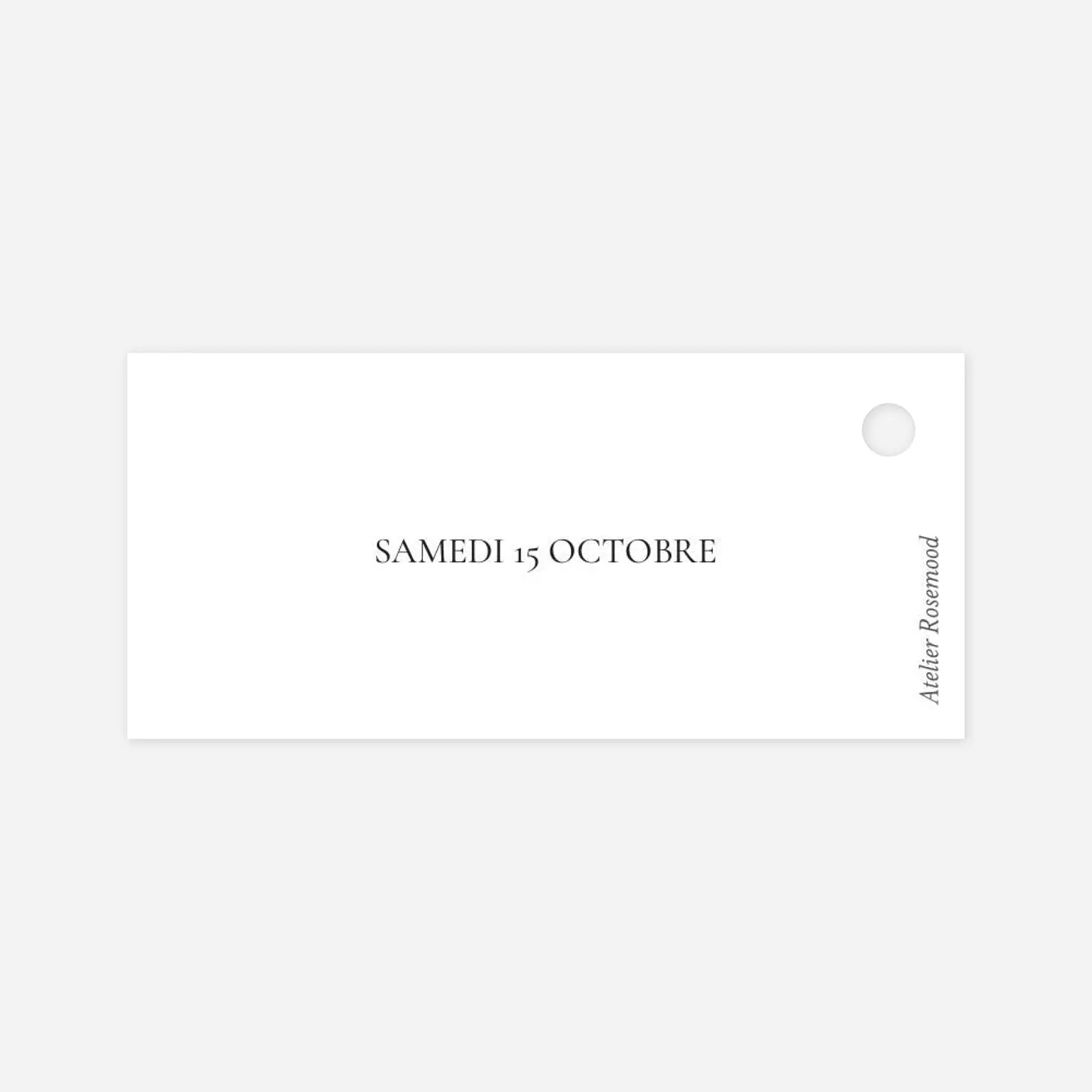 Étiquette avec ruban Notre lieu