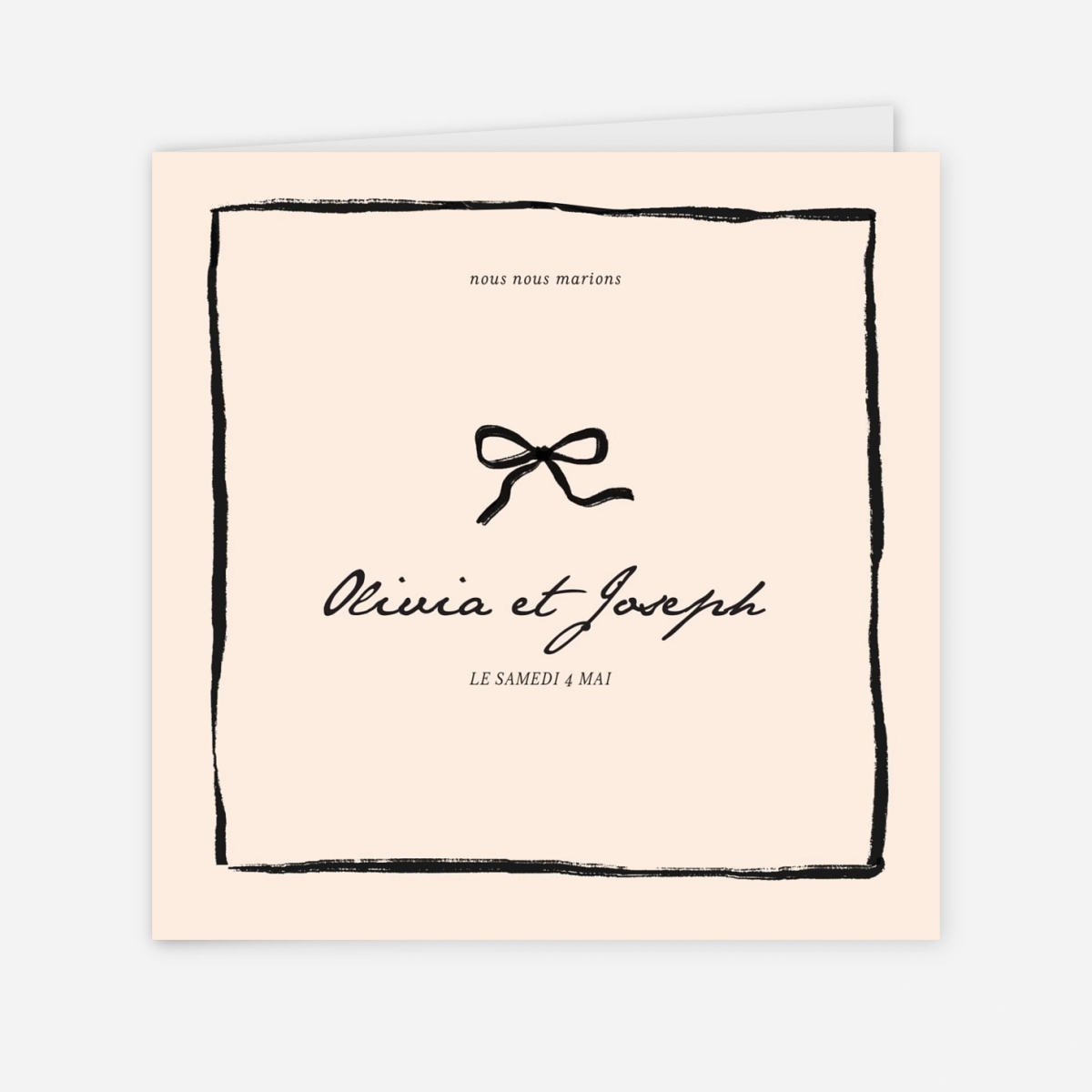 Faire-part mariage Notre union