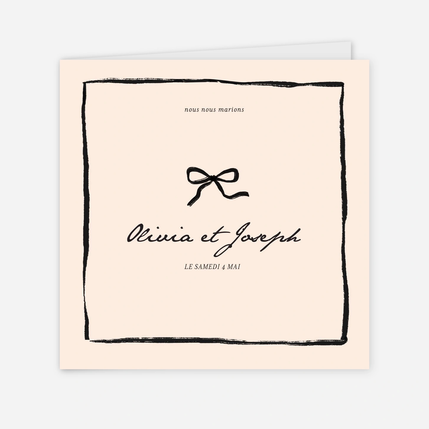 Faire-part mariage Notre union