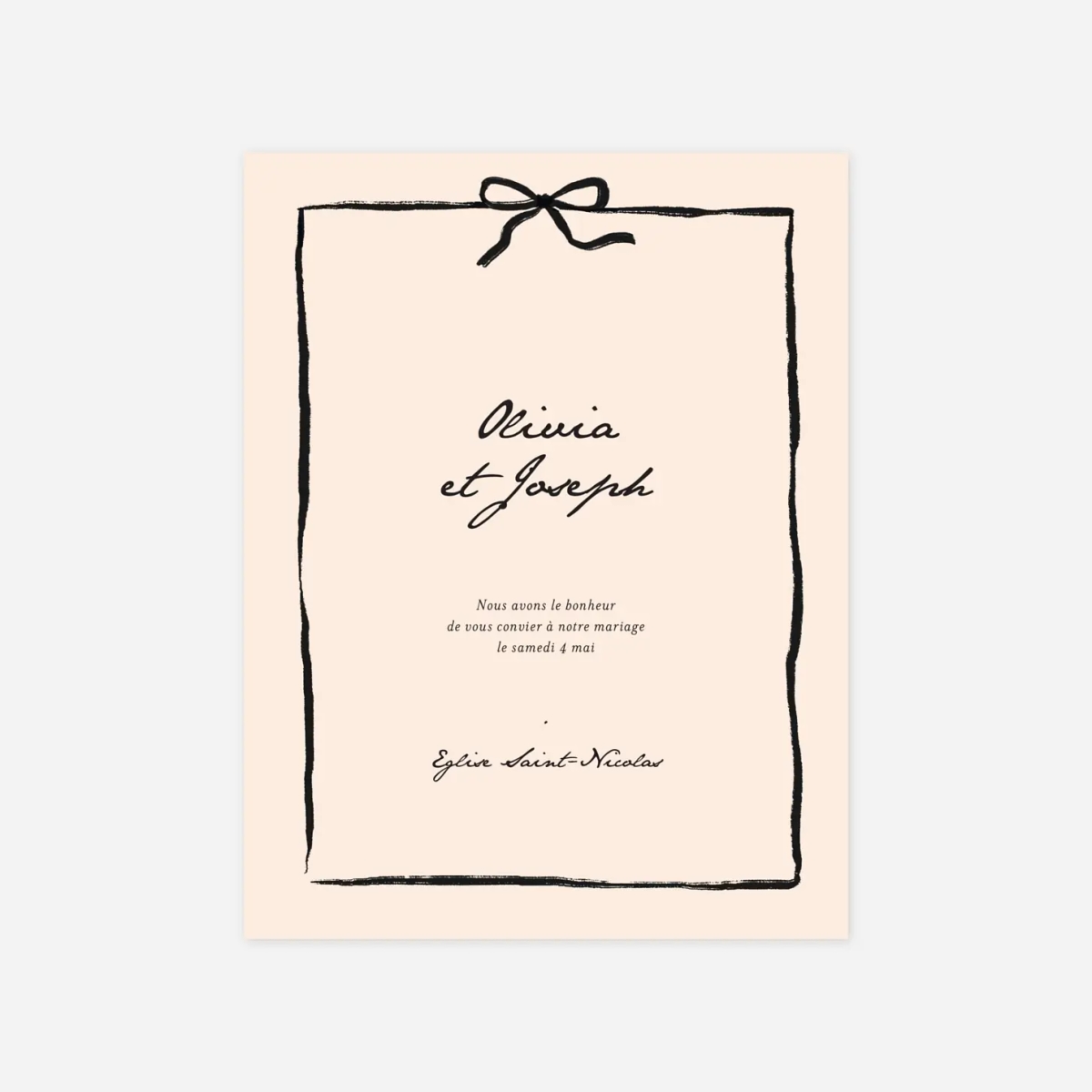 Faire-part mariage Notre union