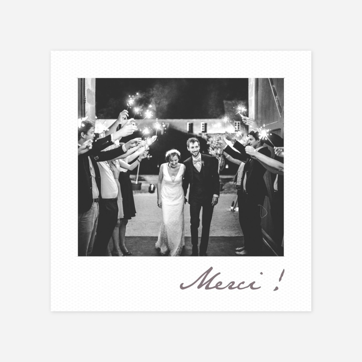 Carte de remerciements Notre photo