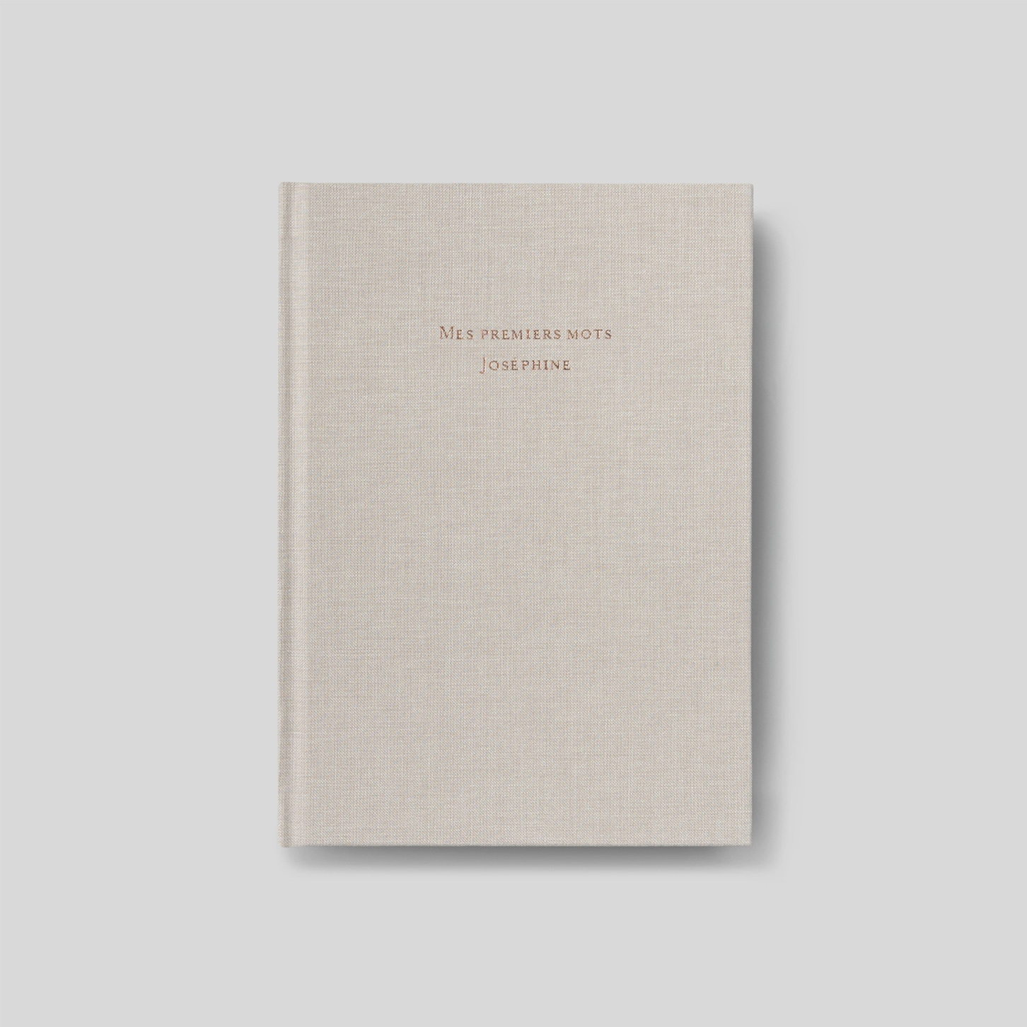 Carnet personnalisé Tissu doré