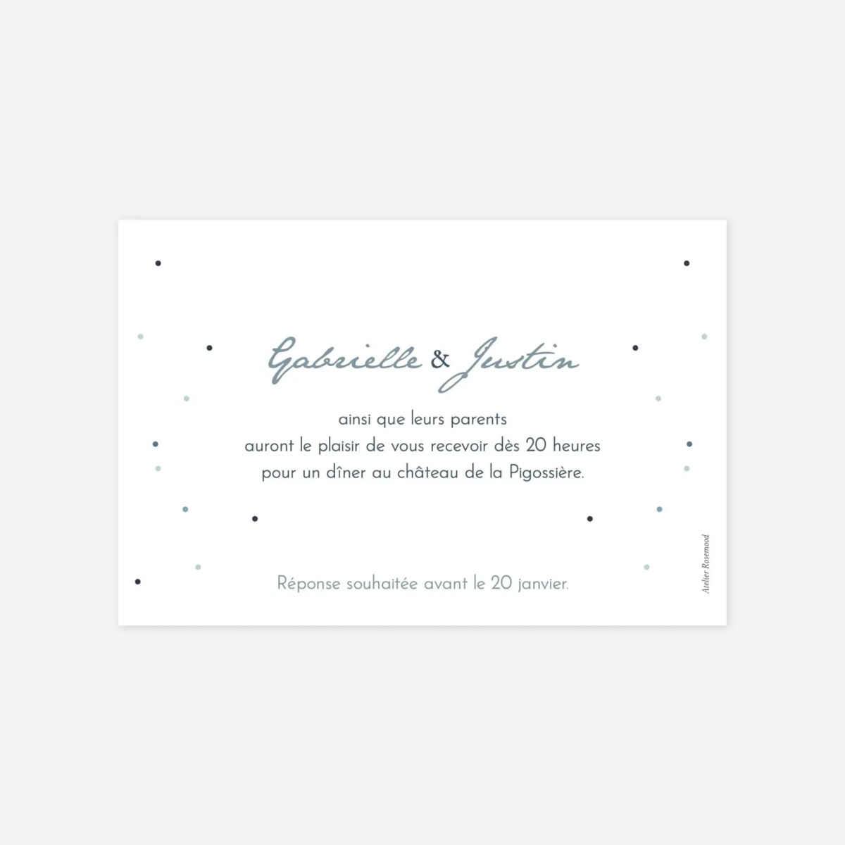 Carton d'invitation Nuit d'été