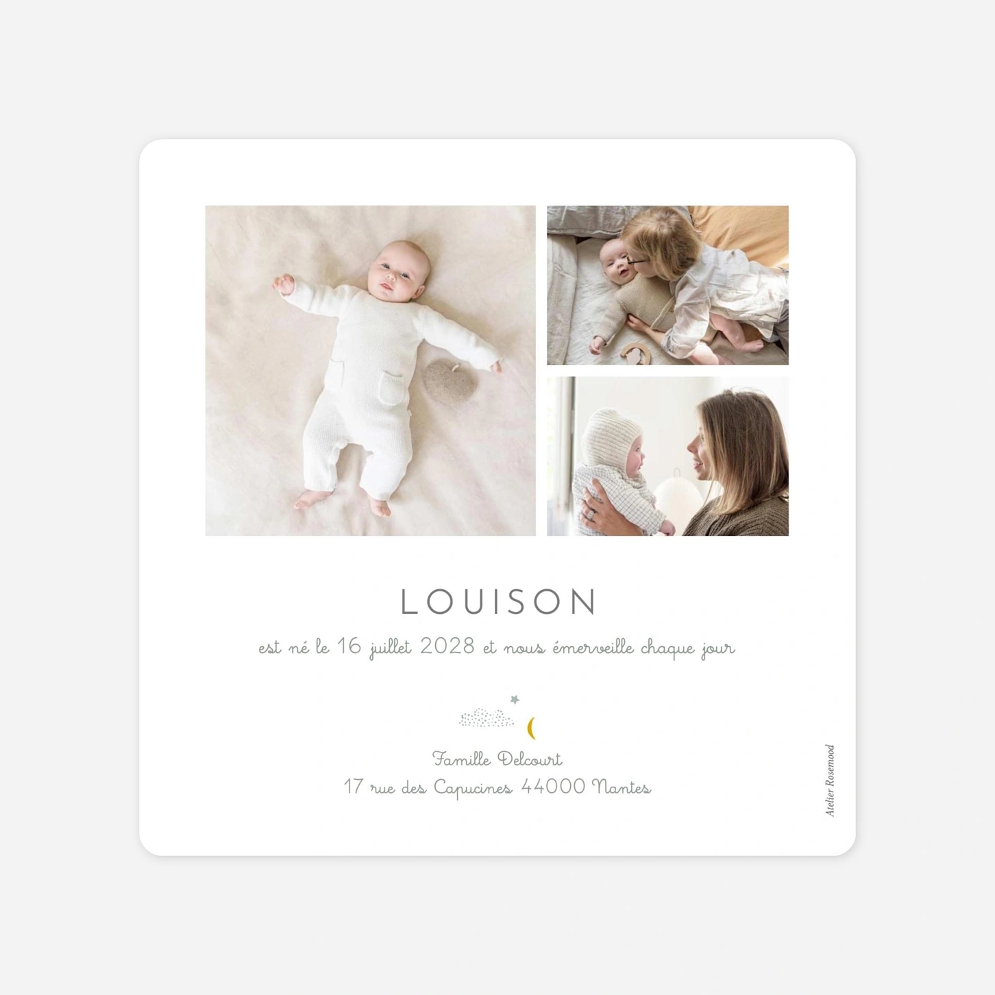 Faire-part naissance Nuage de lait