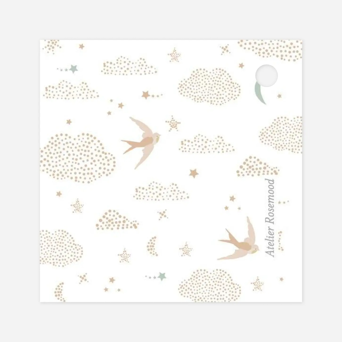 Étiquette baptême Nuage de lait