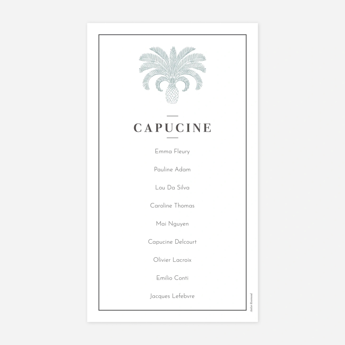 Nom de table mariage Oiseaux de paradis