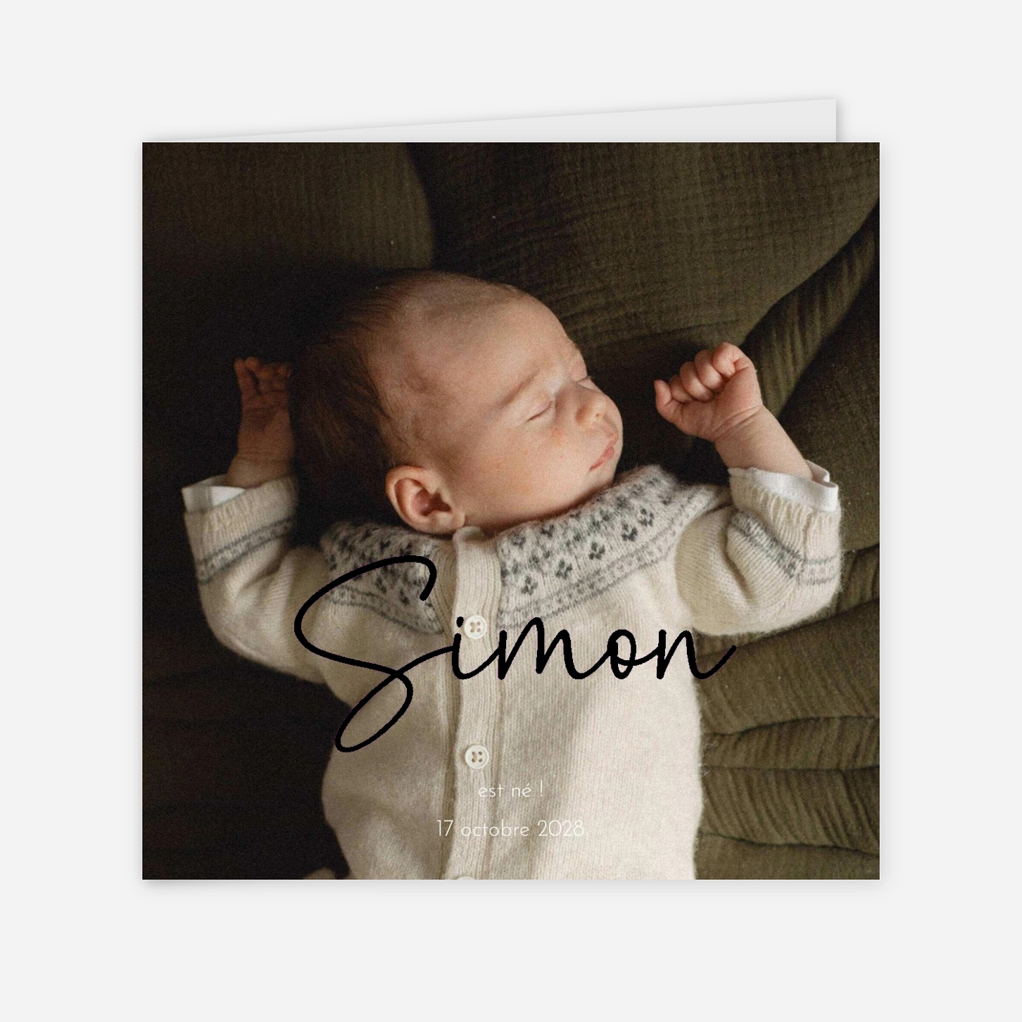 Faire-part naissance Ourson