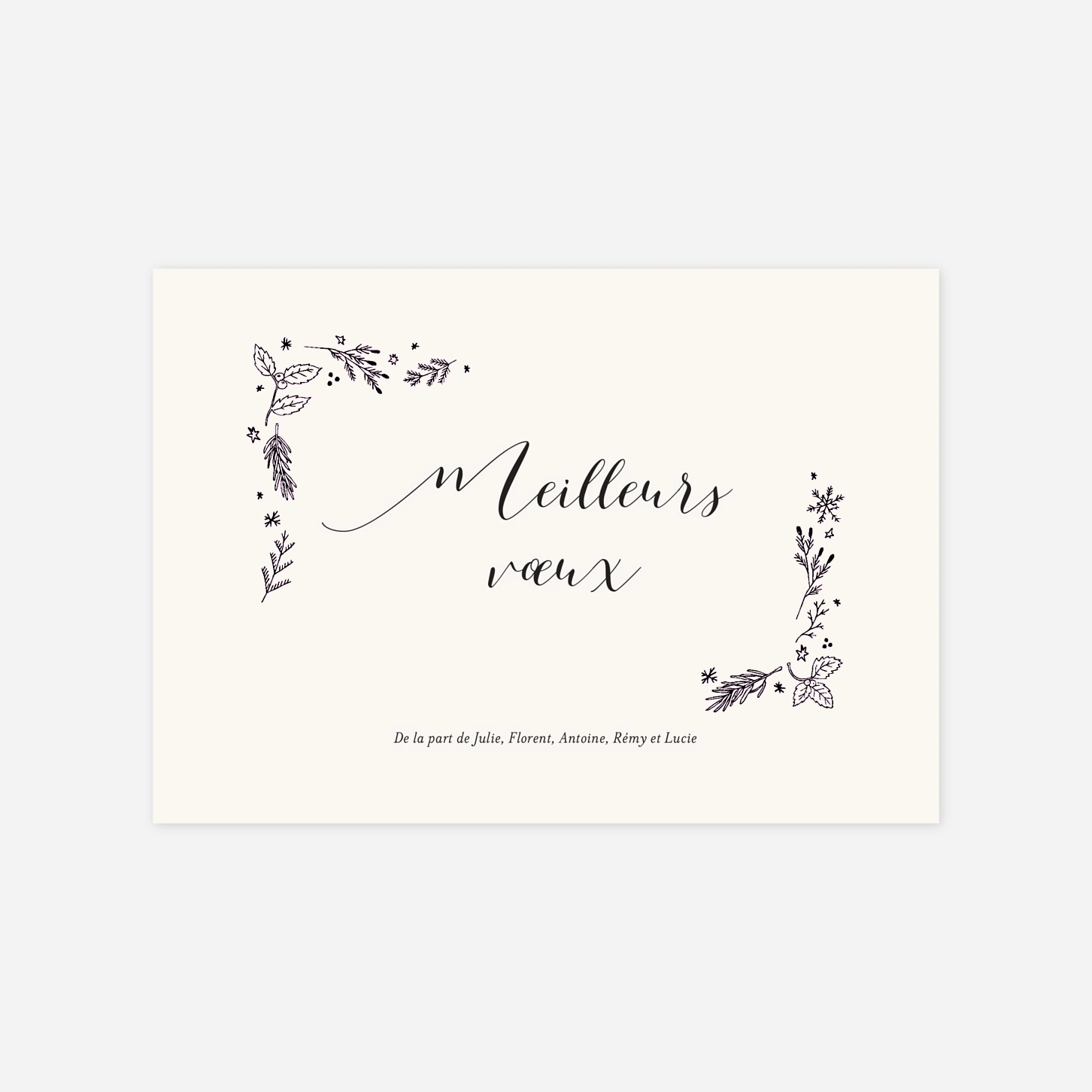 Carte de voeux Ornement festif meilleurs voeux