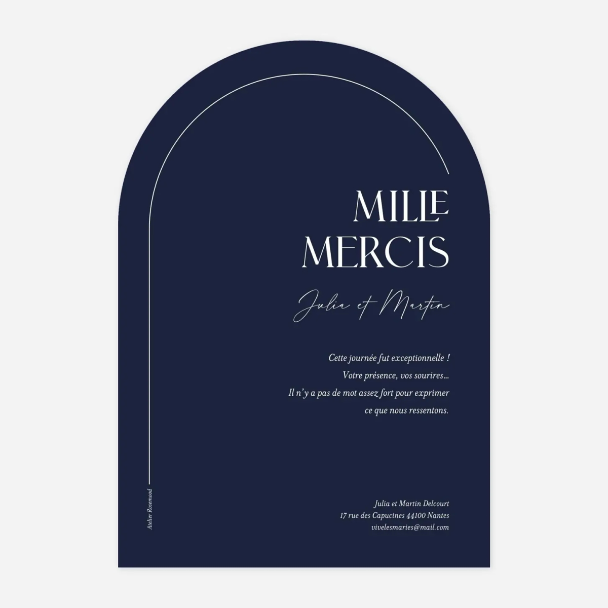 Carte de remerciements Ornement II