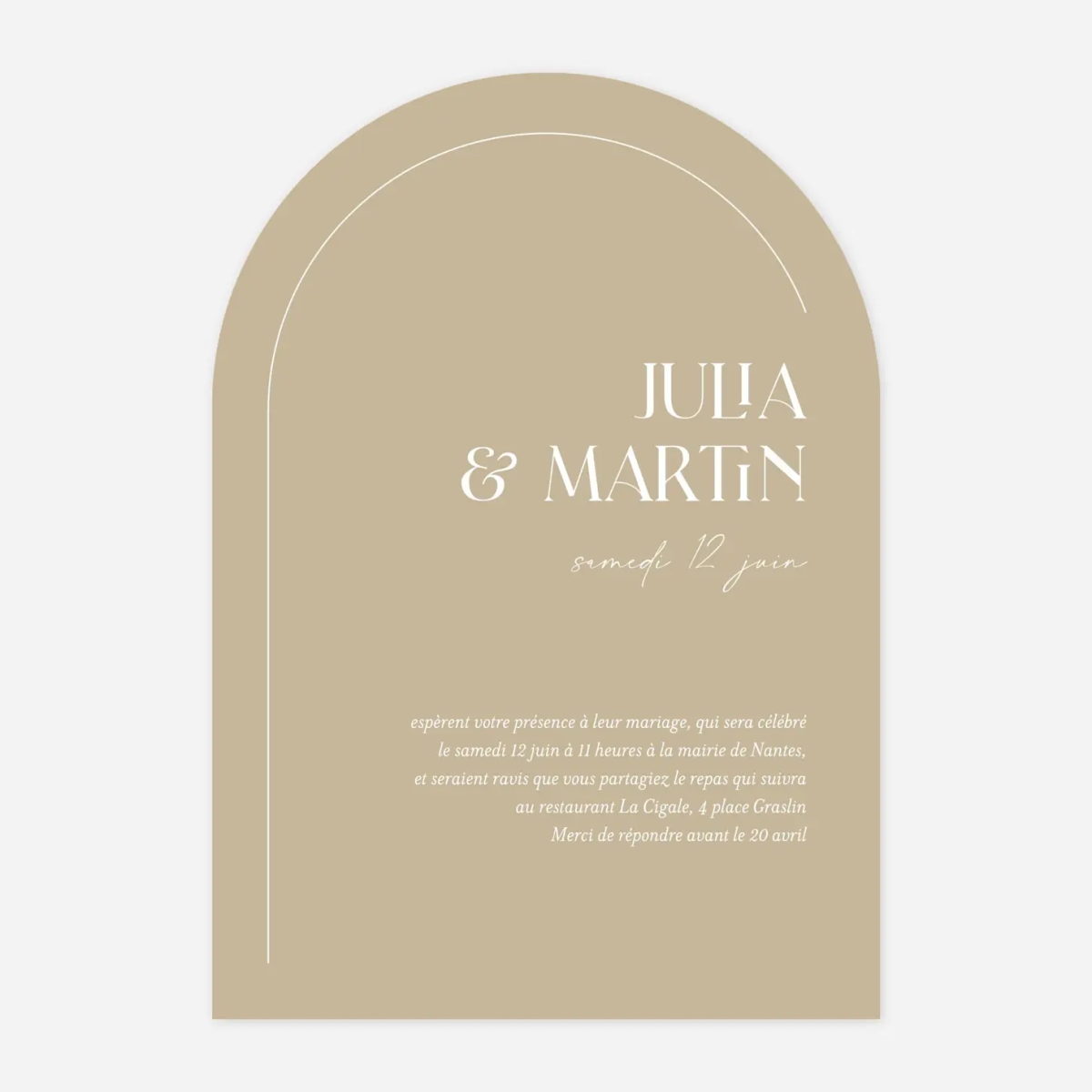 Faire-part mariage Ornement II