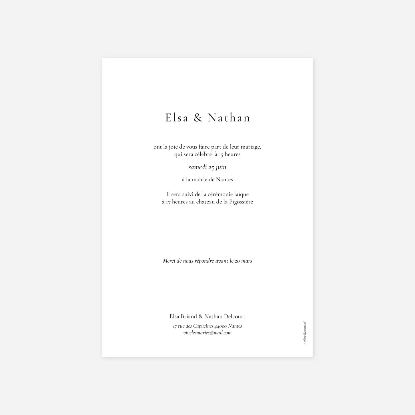 Faire-part mariage Oui