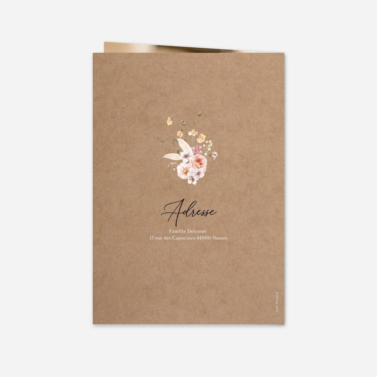 Faire-part baptême Petit bouquet