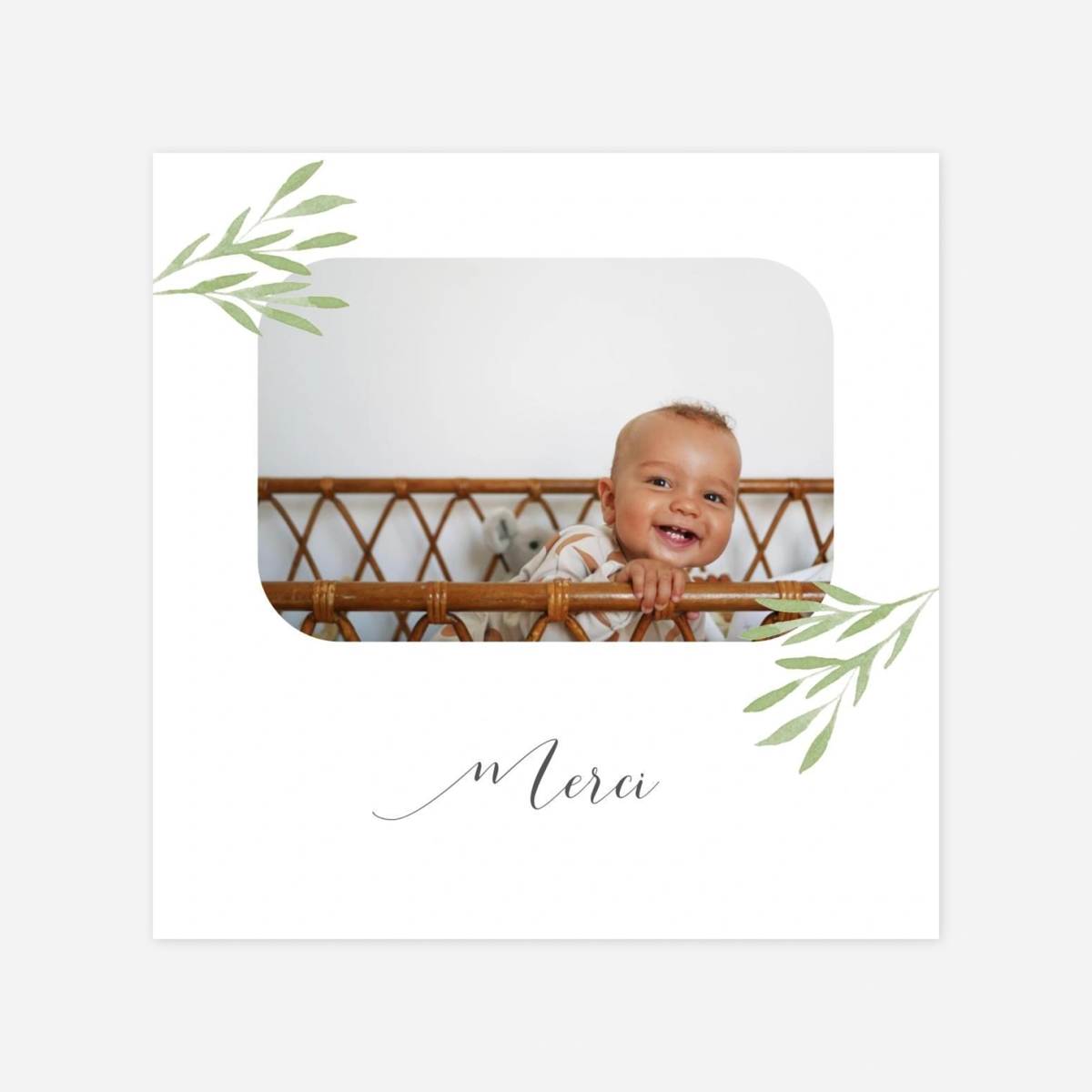 Carte remerciement naissance Petits brins