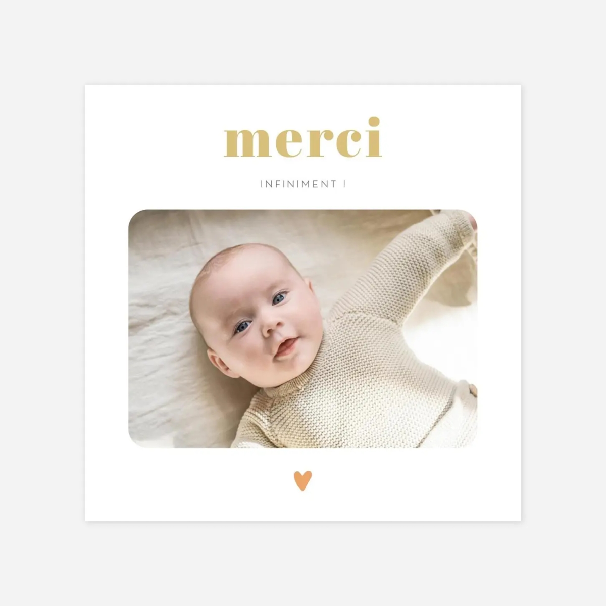 Carte remerciement naissance Pictos chéris