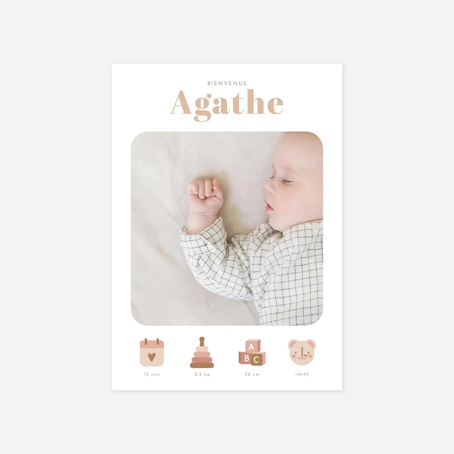 Faire-part naissance Pictos chéris