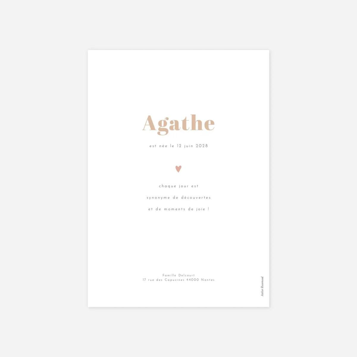 Faire-part naissance Pictos chéris