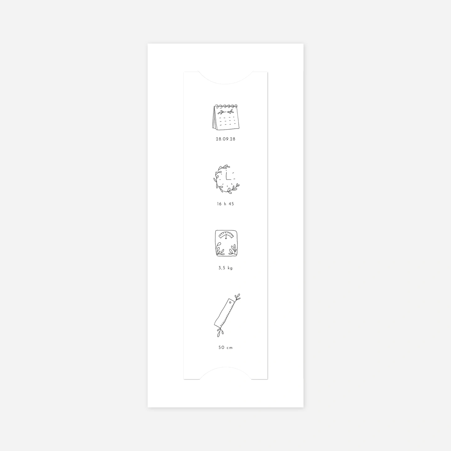 Faire-part naissance Pictos douceur