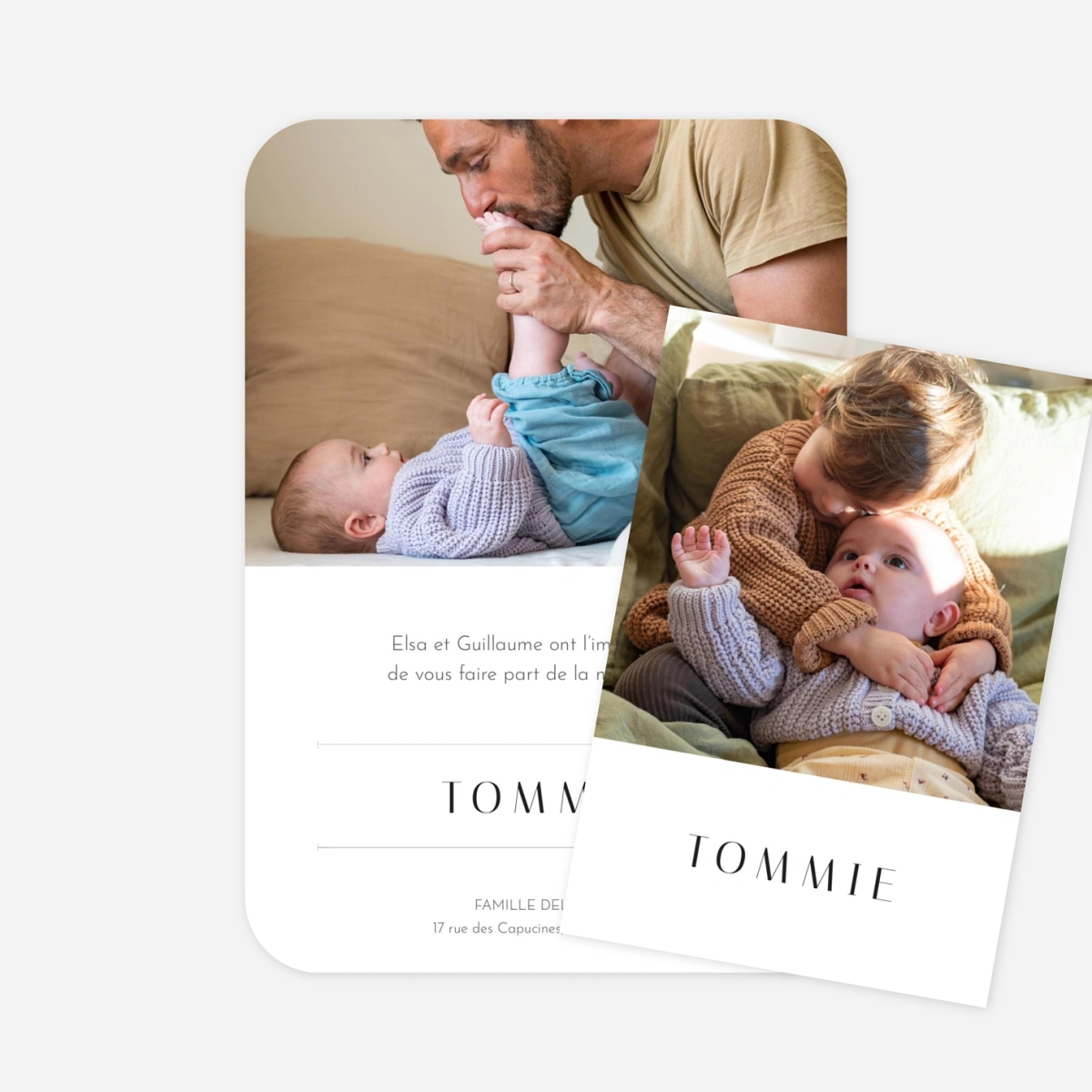 Faire-part naissance Petit coeur