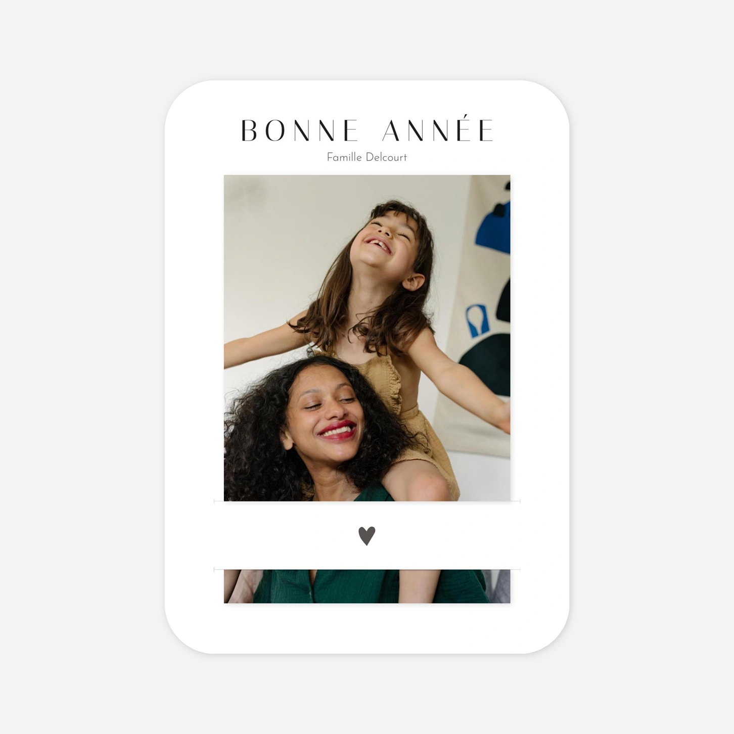 Carte de voeux Petit coeur