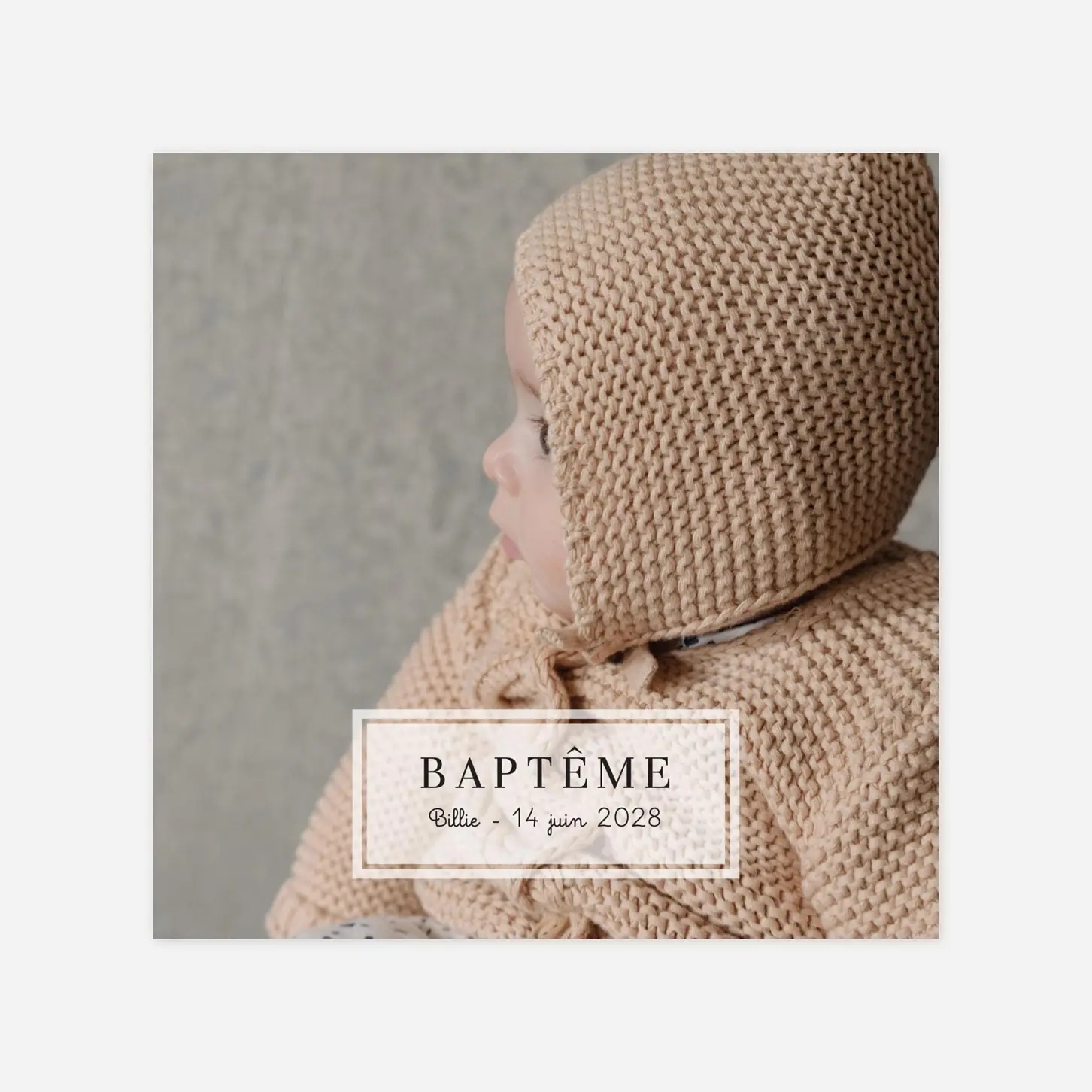 Faire-part baptême Petite Étiquette
